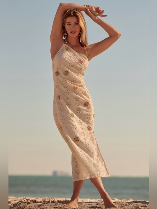 Anthropologie Dresses & Skirts - NWT Anthropologie Mahila Asymmetrical Embellished Midi Dress with embroidery. S.